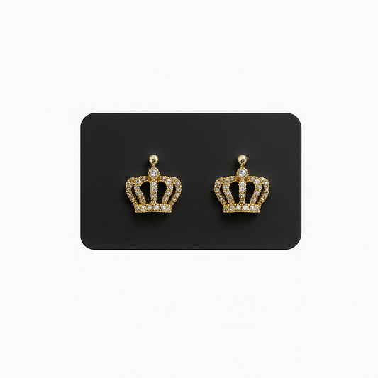 Rhinestone Crown Earrings